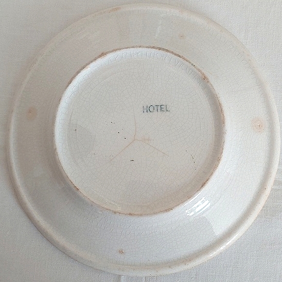Antique Harker Pottery ABC Plate Baby Chicks "Their First Day" Hotel Ware c.1930 - Picture 5 of 5